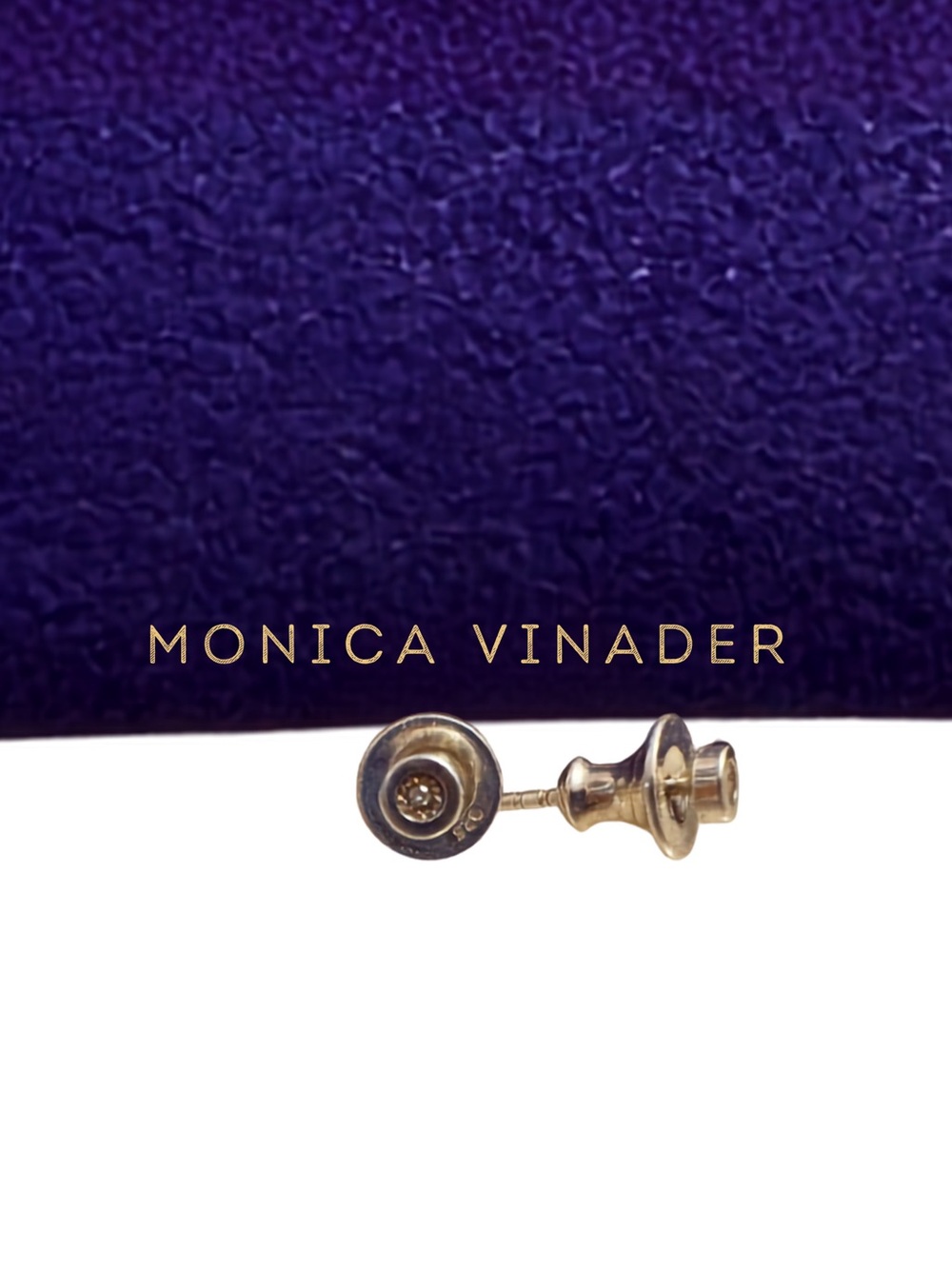 Monica Vinader Lab Diamond Sterling Silver Stud Earrings 925 w/ Box - Picture 2 of 6